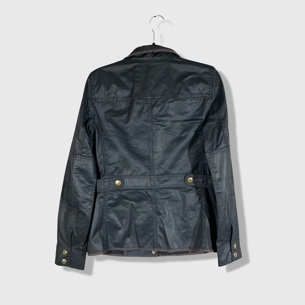 J.Crew Relaxed Boyfriend Field Wax Jacket Womens XS Black Utilitarian Gorpcore